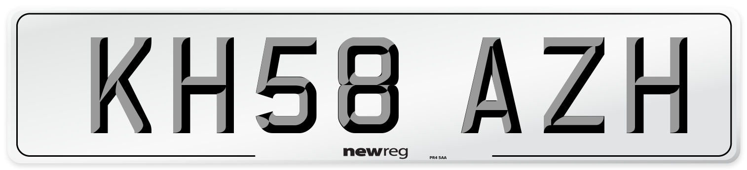 KH58 AZH Number Plate from New Reg